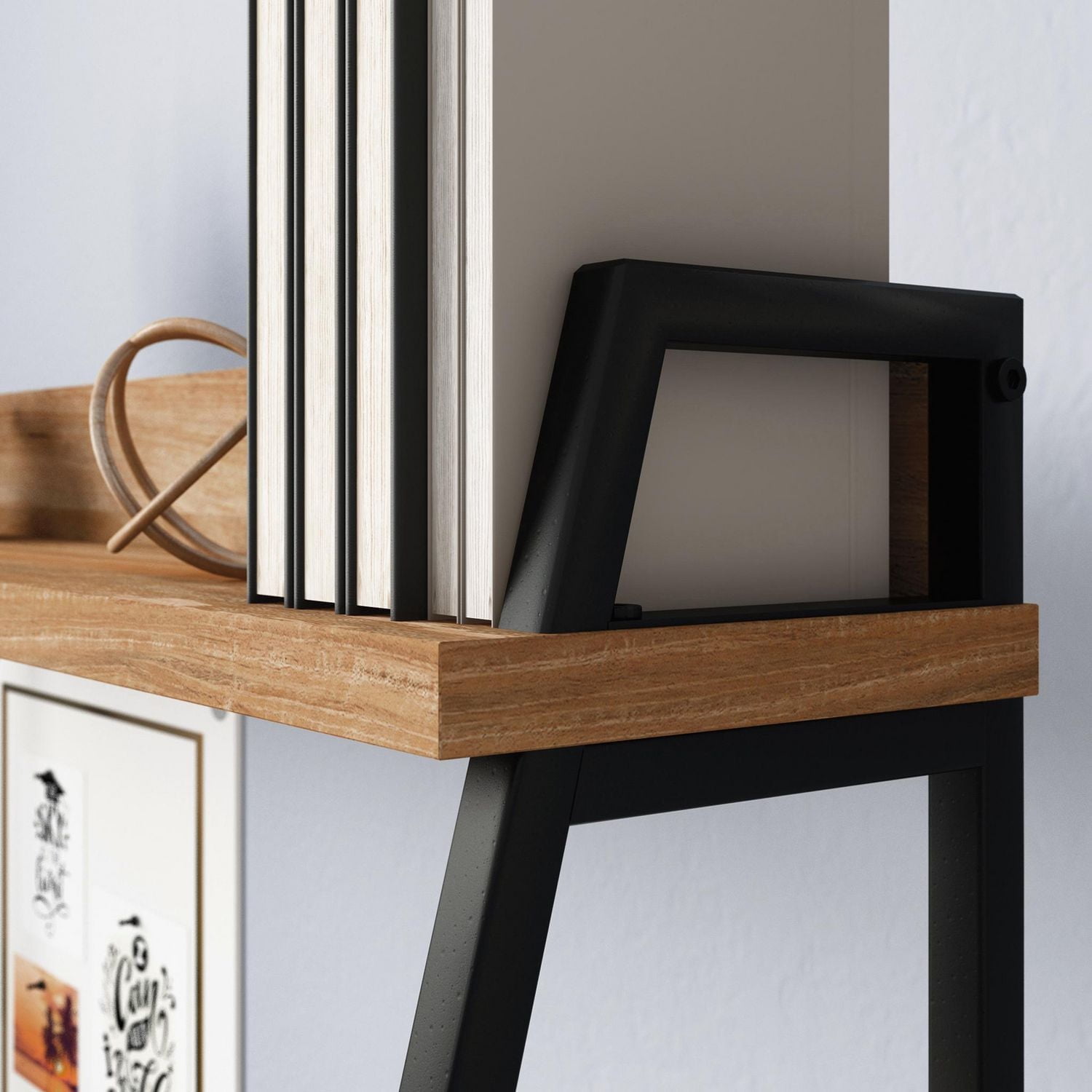 Sauder North Avenue Desk w/ Hutch, Sindoori Mango, 430351