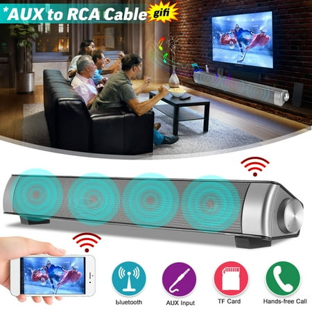 3D Surround Stereo Sound Bar Wireless b luetooth Speakers Music Player System Soundbar Amplifier Subwoofer + AUX to RCA