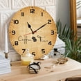 thumbnail image 3 of Lucidhisun Coffee Time Battery Operated Round Wood Silent Non Ticking Wall Clock 10in, Rustic Coffee Lover Gift Decor Wall Clock for Living Room, Kitchen, Home,Bathroom, Bedroom, Laundry Room, 3 of 7