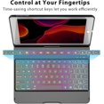 thumbnail image 6 of 360° Rotatable Keyboard Case with 10-Color Backlit Keys for 9.7" iPad 5th/6th Gen, iPad Air 1st/2nd Gen & iPad Pro 9.7-inch，Black, 6 of 12
