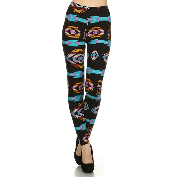2Chique Boutique Women's Aztec Tribal Print High Waisted Leggings