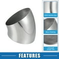thumbnail image 3 of 2 Pcs 45 Degree Steel Exhaust Elbow Pipe Bend Tube Durable 108mm OD Modified Exhaust Elbow Pipe, 3 of 6