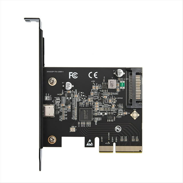 Tarjeta de Expansión USB-C 3.2 Gen 2x2 PCI-e Gen 3 X4 Type-C Chipset ASMedia ASM3242 de 20 Gbps con Alimentación de 15 Pines