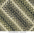 thumbnail image 3 of Homespice Pinecone Premium Jute Braided Stair Tread 8" x 28" (Set of 13) Rectangular Green Reversible, Natural Jute Yarn Rustic, Country, Primitive, Farmhouse Style, 3 of 6