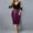 Purple, variant on Womens Dress Clearance Plus Size Summer Casual Midi Clearance Dresses For Women 2023 Women Casual Solid Splicing V-Neck 3/4 Sleeve Bandage Sequins A-Line Dress