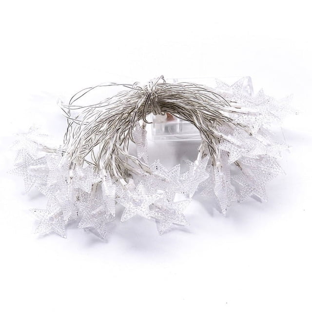 Luces de estrella LED decorativas, lámpara de estrella de cinco puntas blanca cálida USB adecuada para bodas y decoración de habitaciones