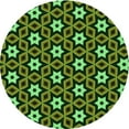 thumbnail image 1 of Ahgly Tapis Rond Lavable en Machine Intérieur Transitionnel Vert Forêt Foncé, 6 Pieds Rond, 1 of 7
