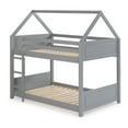thumbnail image 3 of Powell Lodgepole Kid's Playhouse Twin over Twin Bunk Bed with Built-In Ladder, 79.25"L x 43.25"W x 70.75"H, Gray, 3 of 11