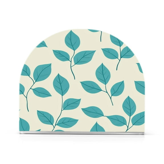 Standing Dining Table Napkin Holder, Napkin Holder for Table Kitchen Acrylic Paper Tissue Organization, Turquoise Leaf