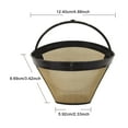 thumbnail image 6 of tasrioml Stainless Steel Coffee Filter for Coffee Maker Reusable Tea Brewer with Built-in Handle BPA-Free Fine Mesh Coffee Strainer Coffee Maker Filter Basket Replacement, 6 of 8