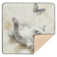 thumbnail image 6 of WOBOGO Cat with Colorful Butterfly Baby Playmats Extra Large Waterproof Rollable Activity Pads for Toddlers 50×50inch, 6 of 7