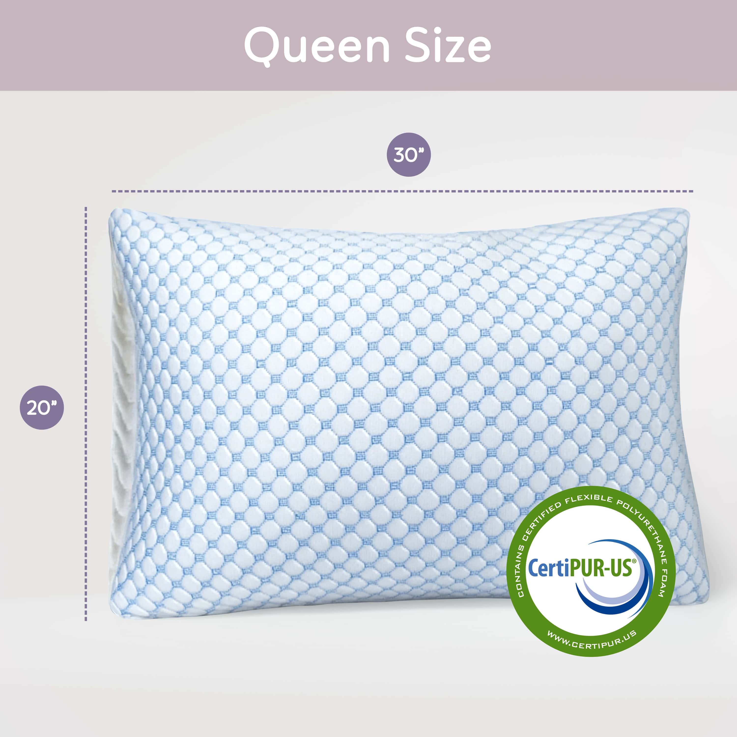 Virtu Cooling Memory Foam Pillow Queen 2-Pack photo 7