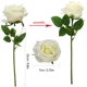 thumbnail image 2 of Paquete de 12 rosas blancas artificiales con tallo, flores falsas, ramo de rosas de seda para florero de mesa, centro de mesa, boda, fiesta, hogar, cocina, decoración, 2 of 4