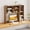 Natural, variant on Demi Bonn Desktop Bookshelf 7 Open Cubbies 3 Adjustable Shelves Fits 27 Inch Monitor Anti-Tipping Desk Organizer for Home Office Study Vanity, Natural