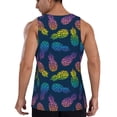 thumbnail image 2 of Sigee Abstract Bright Pineapple Fruit Retro for Men's Workout Tank Top, Athletic Gym Sleeveless Shirt - Quick Dry, Lightweight, Breathable Medium, 2 of 9