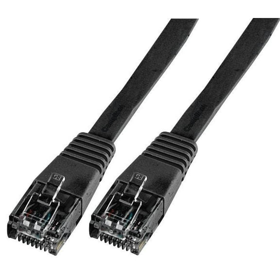 PRO SIGNAL - Flat Cat5e LSOH Ethernet Patch Lead, 0.5m Black