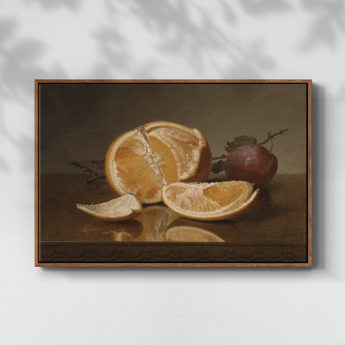 Vintage Botanical Print-LXXVII By Wexford Home Framed in Walnut Wood Gallery Wrapped Canvas 17 in. x 25 in.