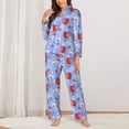 thumbnail image 2 of Fotbe coffee love cup winter Pattern Long Sleeve Pajama Set for Women,Sleepwear Set,2-piece Loungewear Set,Soft PJs Comfy Nightwear with Pockets -, 2 of 7