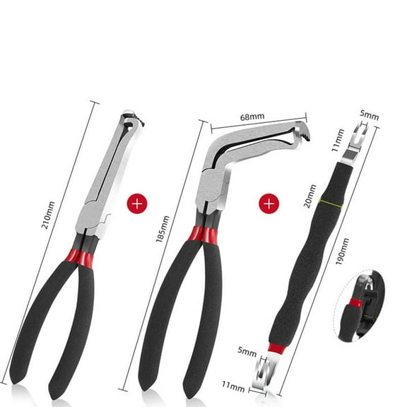 Clupup 3PC Electrical Disconnect Pliers 60 Degree Electrical Connector Separator Wiring