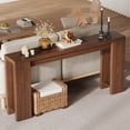thumbnail image 3 of Rustic Farmhouse Console Table 70.9" – Long Narrow Rectangular Sofa Side Table for Entryway, Living Room, Hallway – Wooden Accent Furniture, Easy Assembly, Brown, 3 of 7