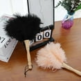 thumbnail image 6 of Ostrich Feather Duster 12 Inch Feather Duster Fluffy Natural Ostrich Feathers with Wooden Handle Ostrich Feather Duster for Cleaning Supplies(Champagne), 6 of 10