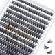 thumbnail image 1 of Extensiones de pestañas de colores para bricolaje, 280 grupos de pestañas, 40D-0,07D-15 mm, B&Q LASH, 7 mezclas de colores, volumen, grupos de pestañas, pestañas individuales tenues, bricolaje en casa, 1 of 4