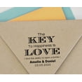 thumbnail image 4 of Printtoo Personalized&nbsp;Round Black Self Inking Opner Favor Stamp Custom The Key To Happiness Is Love Heavy Duty Rubber Stamper-45 mm, 4 of 6