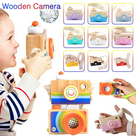 Baby Kids Mini Cute Wood Camera Toys Children Fashion Clothing Accessory Safe And Natural Toys Birthday Christmas (Best Camera Deals Canada)