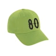 thumbnail image 2 of Daxton 3D Vintage Custom Number Low Profile Adjustable Baseball Dad Hat Cap, Lime Black, 80, 2 of 4