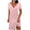 Pink, variant on Antinious Women Solid Short Sleeve V-Neck Pocket Adjustable Mid Calf Soft Casual Comfortable Dress