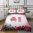 thumbnail image 1 of Erosebridal Monogrammed Coverlet Set King,Personalized Initial Bedding Set,Letter Decoration,Ultra Soft,3 Pieces, 1 of 5