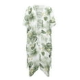 thumbnail image 4 of DISNIMO Monstera Plumeria Print Womens Casual Swimsuit Coverups Palm Tree Printed Casual Loose Kimono Cover Up Cardigans Long Summer Beach Bikini Coverup, 4 of 6