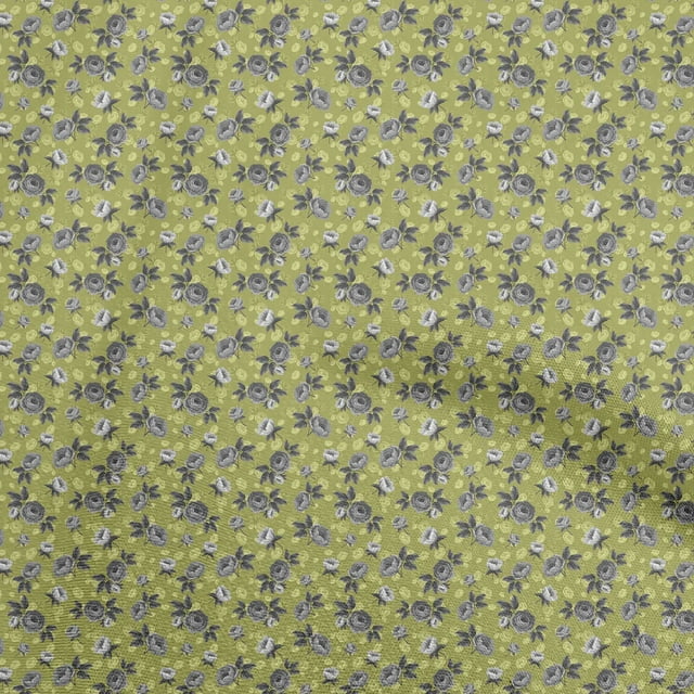 oneOone Rayon Light Green Fabric Floral Craft Projects Decor Fabric Printed By The Yard 56 Inch Wide