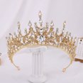 thumbnail image 2 of Nvzi -b Wedding Tiara for Bride Princess Tiara Headband Bridal Crown,Crystal Rhinestone Hair Jewelry Decor for Queen Girl Bride Birthday Prom Wedding Pageant Halloween Costume Party(Blue), 2 of 2