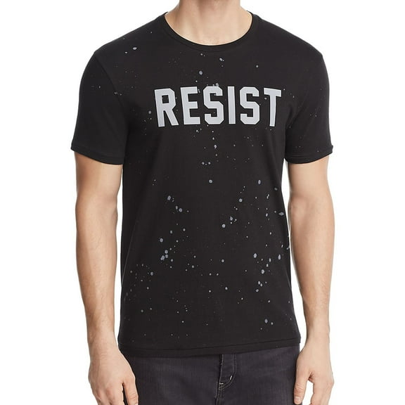 Elevenparis Mens RESIST Graphic T-Shirt, Black, Large