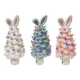 thumbnail image 6 of AYktou Light-Up Easter Ceramic Tree 6.3" Pre-Lit Rabbits Figurines with Colorful Lamp Beads and Bunny Ear Top Spring Easter Decorations Holiday Decor Gifts, 6 of 8