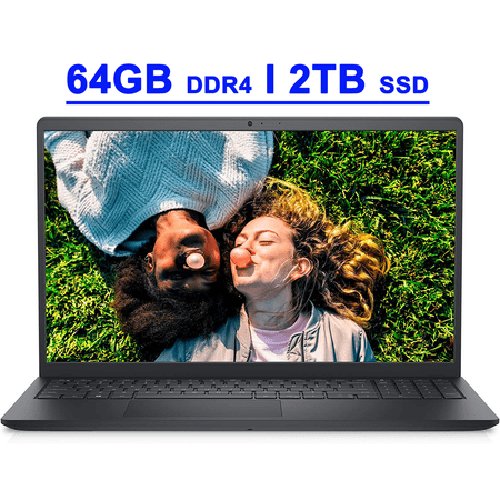 DELL Inspiron 15 3520 Premium Business Laptop 15.6" FHD Anti-glare Touchscreen Intel 10-Core i5-1235U 64GB DDR4 2TB SSD Office 2019 Win11 Black