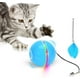 thumbnail image 1 of Juguete azul para gatos, pelota con luz LED, hierba gatera, cascabel y pluma, rotación automática de 360 grados mejorada y carga USB, juguete interactivo para gatos, perros y gatitos., 1 of 5