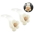 thumbnail image 4 of AMLESO Flower Car Seat Back Seat Hanger Compact Durable Storage Organizer Universal for Coat, Handbag, Bag, Grocery 2pcs White, 4 of 6