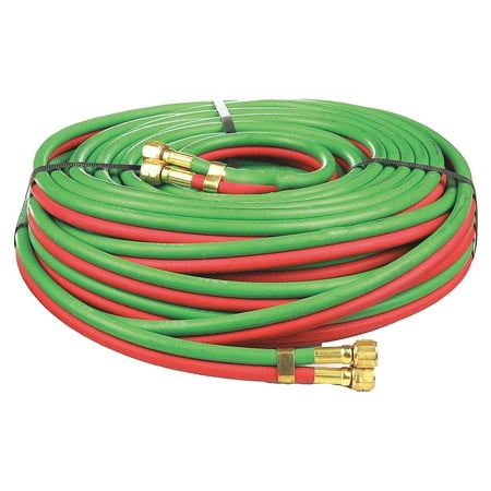 Radnor 3/8'' X 50' Grade T Twin Welding Hose With BB Fittings