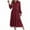 Wine1, variant on Maean Womens High Waist Dresses Long Puff Sleeve V Neck Fall Casual Flowy A Line Tiered Maxi Dress