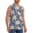 thumbnail image 2 of Daiia Lilies Flowers Printed Men's Tank Tops,Casual Soft Sleeveless Gym Muscle Shirts Bodybuilding Tee-X-Large, 2 of 8