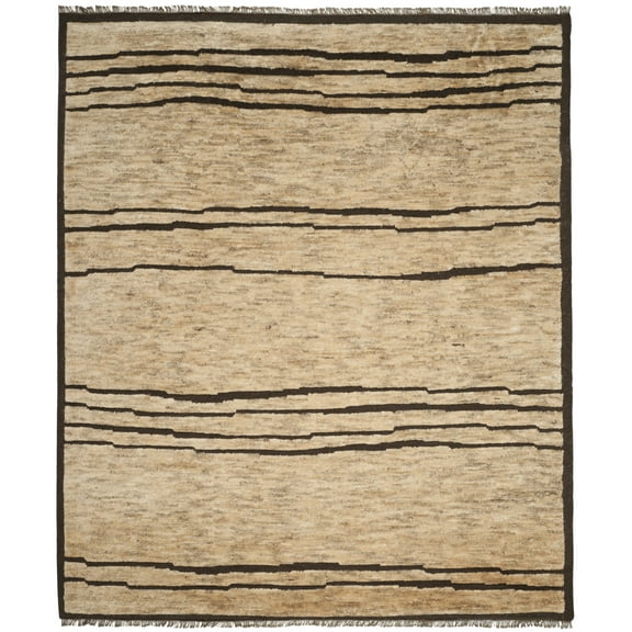 SAFAVIEH Tangier Deangelo Striped Area Rug, Brown/Multi, 8' x 10'