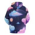 thumbnail image 3 of Dreamy Cosmic Cloudscape Men's Women Vintage 3D Hooded Sweatshirt - All-Season Loose Fit Streetwear, 3 of 6