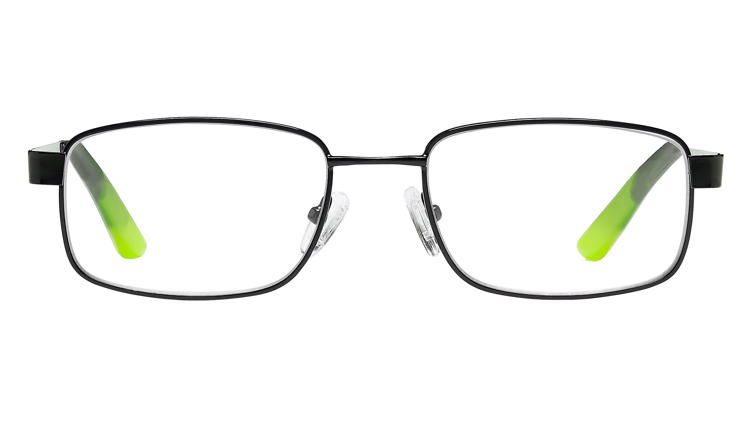 SAV Sportex Blue Light Reading Glasses, Stainless Steel Rectangle Frame, AR4148, +1.75, Sport Green