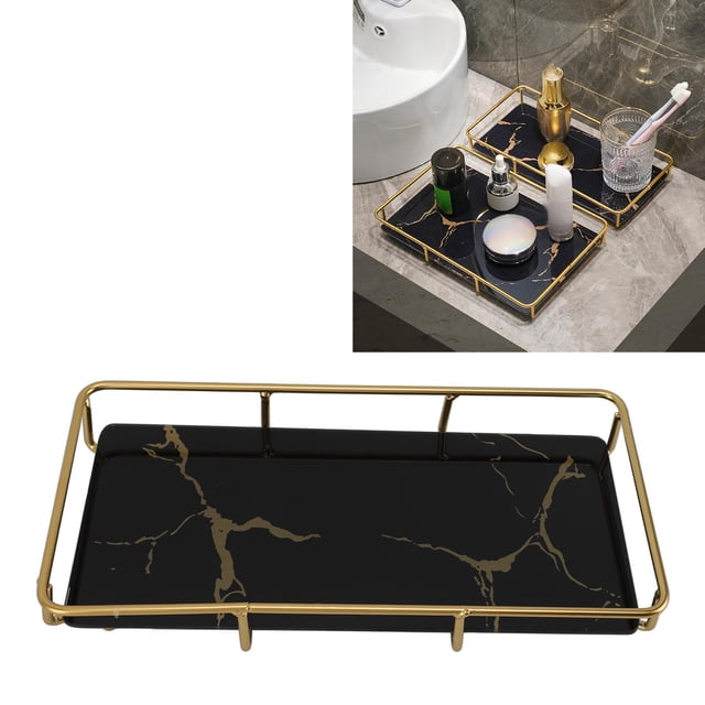 Bandeja Para Mostrador De Baño, Bandeja De Baño, Moderna, Elegante, Antideslizante, Organizador Versátil, Bandeja De Tocador Para Baño, Bandeja Rectangular Para Artículos De