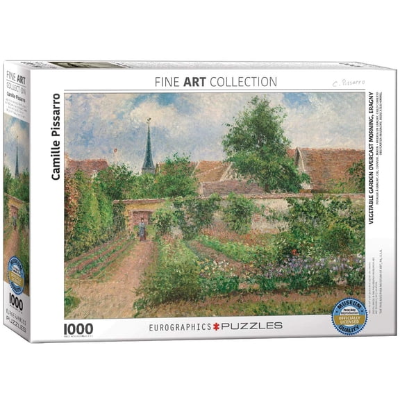 EuroGraphics Vegetable Garden, Overcast Morning by Camille Pissarro 1000-Piece Jigsaw Puzzle – Classic Impressionist Artwork