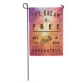 thumbnail image 1 of JSDART Rouge Inspiration le Rêve Est Libre Mais Hustle Vendu Drapeau de Jardin Décoratif Drapeau Maison Bannière 12 X 18 Pouces, 1 of 2