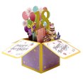 thumbnail image 1 of Visland Greeting Card Beautiful Eye-catching 3D Design Hollow Glitter Gift Giving Paper Three-dimensional Box Birthday Card Home Supply, 1 of 10