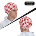 thumbnail image 5 of KLL Plaid Heart Winter Fall Beanie Knit Hats for Men & Women - Warm & Soft Stylish Toboggan Caps for Cold Weather, 5 of 6